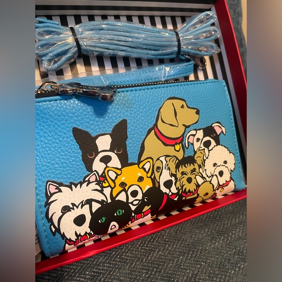 NIB Marc Tetro Blue Crossbody Wristlet Wallet - Picture 6 of 6